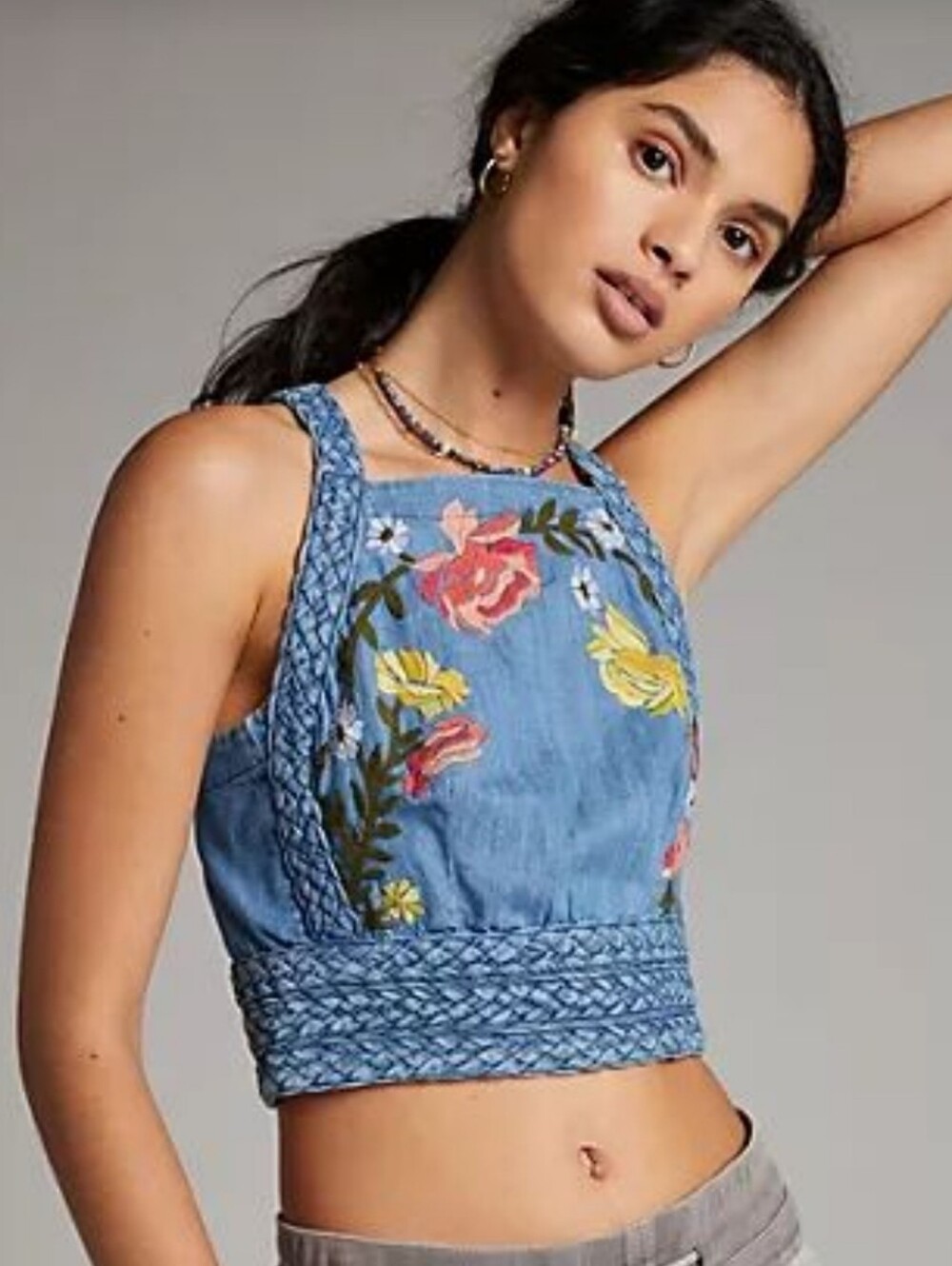Anthropologie Pilcro Nika Chambray Halter - Medium - Picture 1 of 6